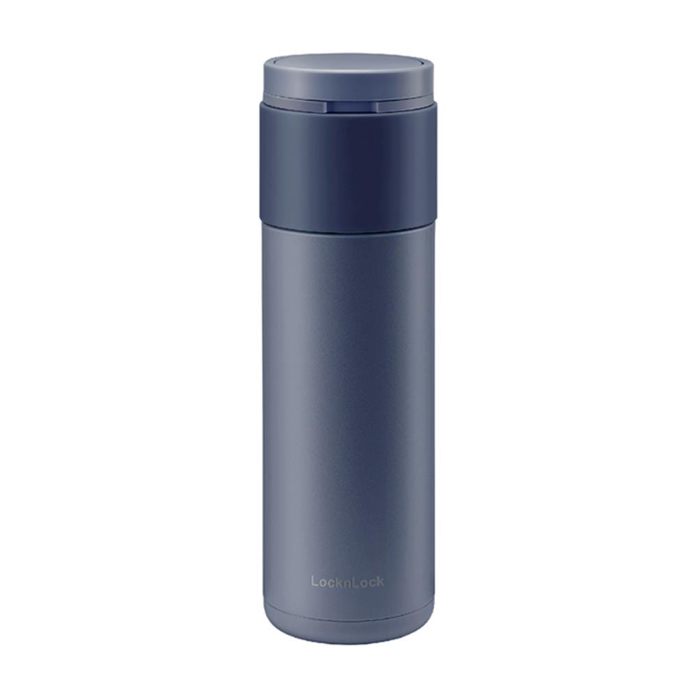 กระติกสุญญากาศ LOCKNLOCK HIDDEN 490 มล. สีน้ำเงิน