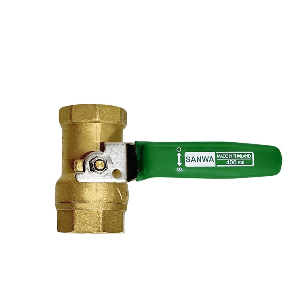 บอลวาล์วทองเหลือง DZR SANWA BV-10 400PSI 3/8 นิ้ว