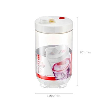 ขวดโหล PET ฝาเกลียว LOCKNLOCK INTERLOCK INL412W 1.3 ลิตร สีขาว/ใส_1