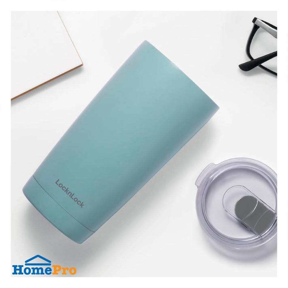 แก้วน้ำสุญญากาศ LOCKNLOCK EASYTABLE 500 มล. สีฟ้า