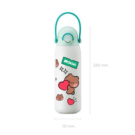 กระติกสุญญากาศ LOCKNLOCK LINE FRIEND 520 มล. สีมิ้นท์_1