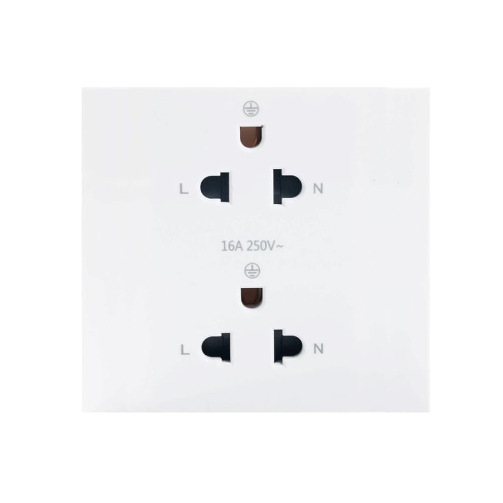 เต้ารับคู่ 3 ขา 2 ช่อง SIMON SIM52S-102L-WH สีขาว