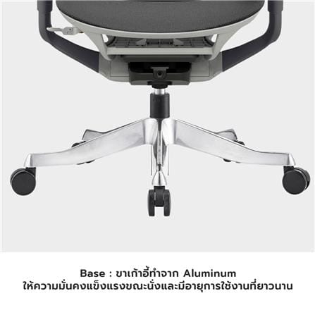 เก้าอี้สำนักงาน BWELL AGNES A98-QWHS สีขาว/เทา_7