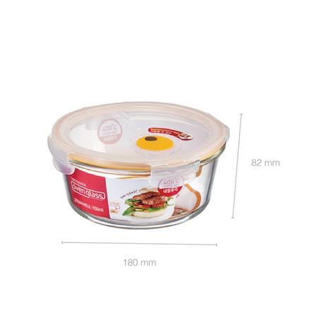 กล่องอาหารกลม LOCKNLOCK EURO 0.95 ลิตร สีใส_3