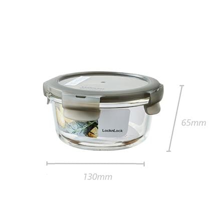 กล่องอาหารกลม LOCKNLOCK EURO 0.38 ลิตร สีเทา_7