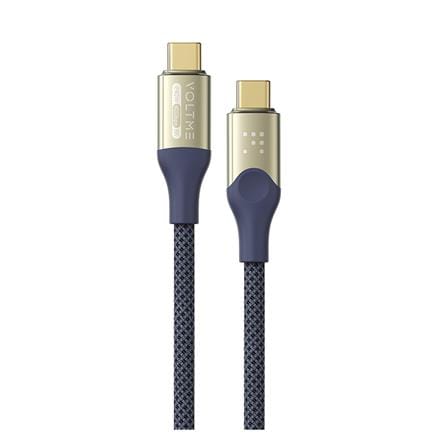 สายชาร์จ USB-C TO USB-C VOLTME POWERLINK UTRON C2199 1.2 เมตร สีฟ้า_0