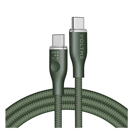 สายชาร์จ USB-C TO USB-C VOLTME POWERLINK RUGG C2059 1 เมตร สีเขียว_1