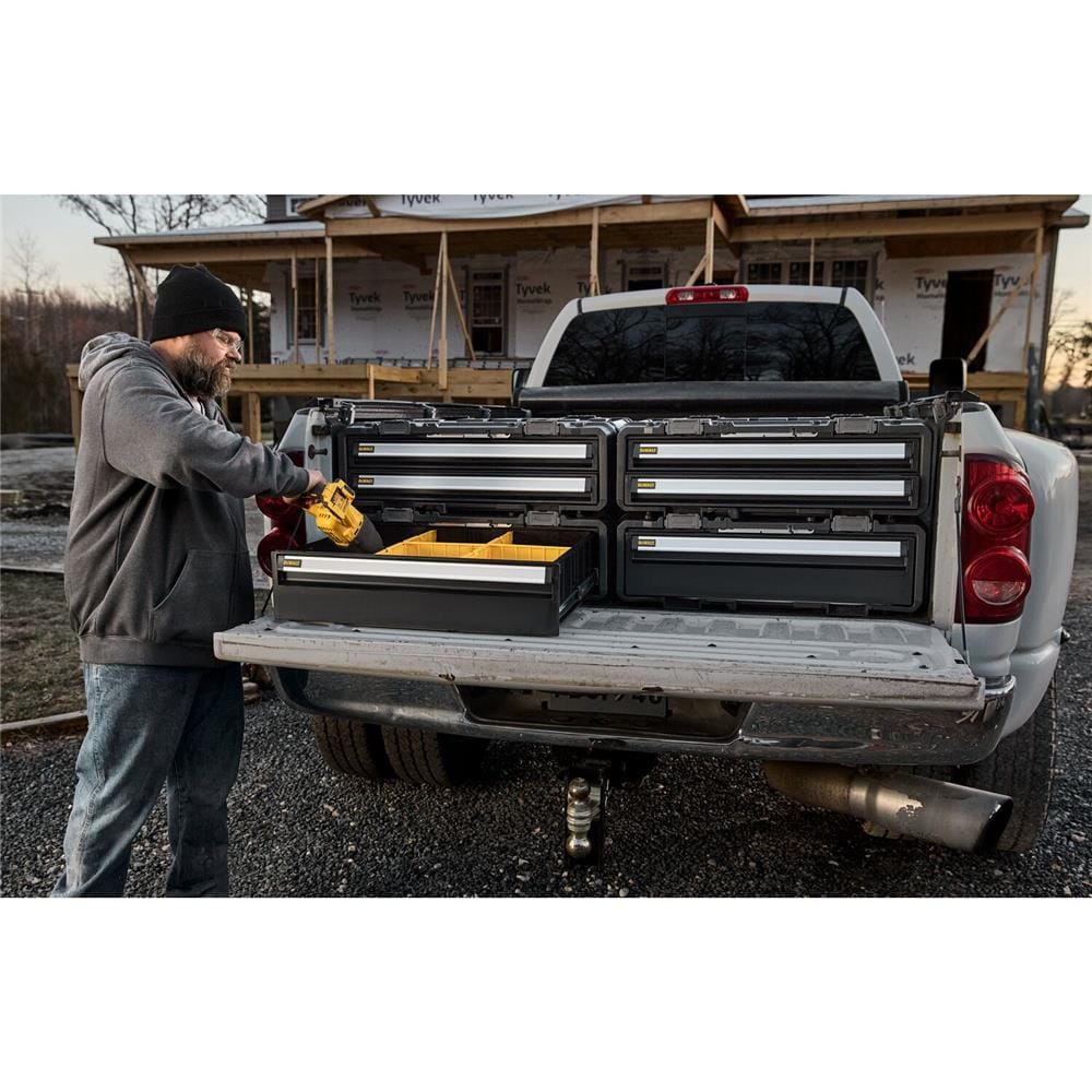 กล่องเครื่องมือลิ้นชัก 1 ชั้น พลาสติก-เหล็ก DEWALT TOUGH SYSTEM 2.0 DXL 77X55X28 ซม.