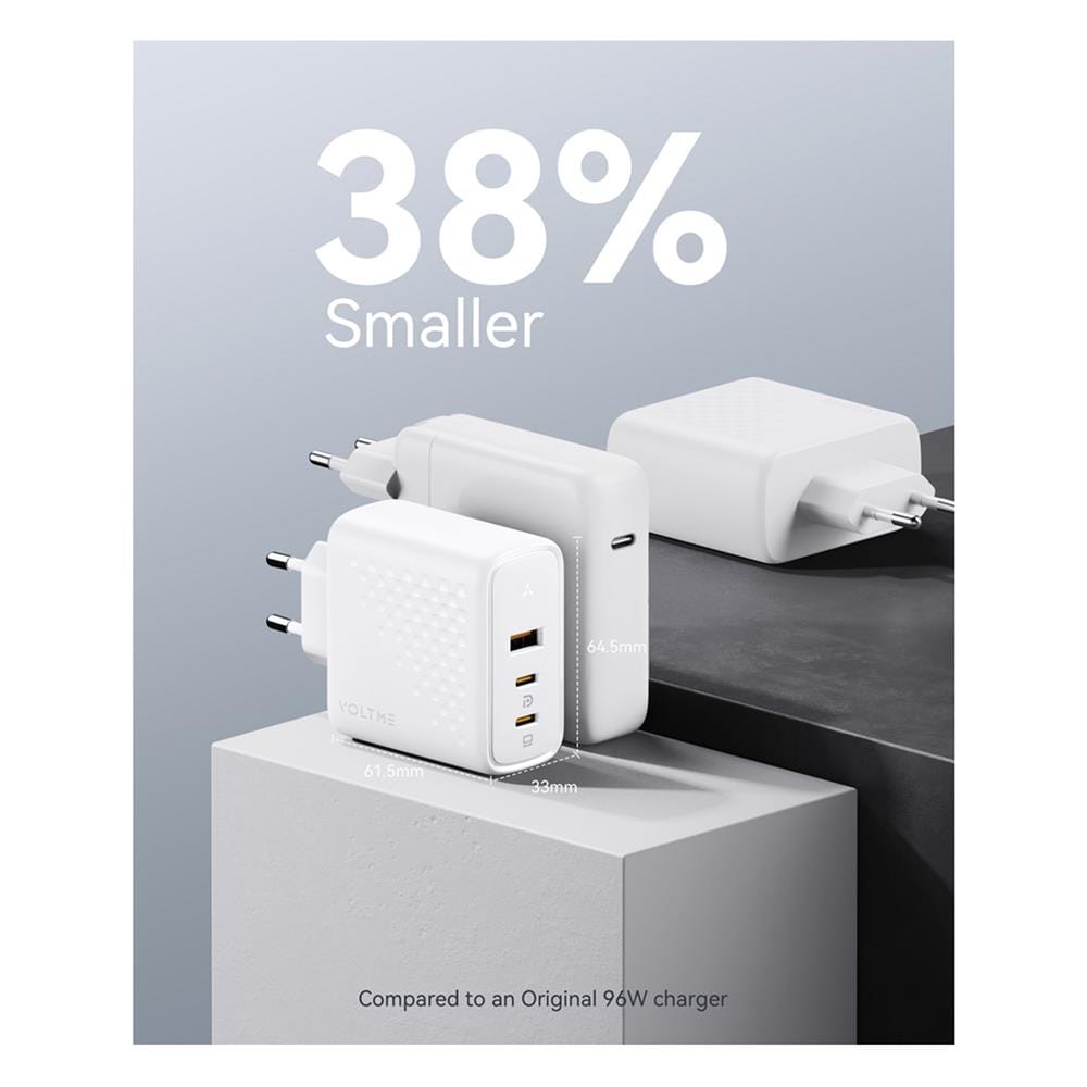 อะแดปเตอร์ USB-A&C VOLTME V2026V1 100W สีขาว
