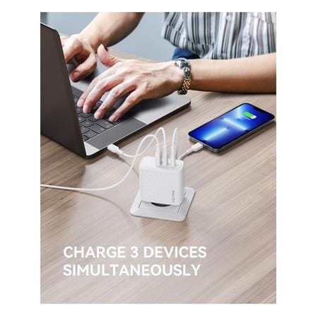 อะแดปเตอร์ USB-A&C VOLTME V2026V1 100W สีขาว_4