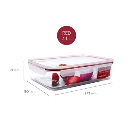 กล่องอาหาร LOCKNLOCK BISFREE 2.1 ลิตร สีเเดง_2