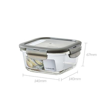 กล่องอาหาร LOCKNLOCK EURO 0.5 ลิตร สีเทา_7