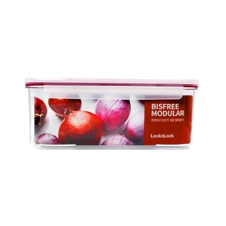 กล่องอาหาร LOCKNLOCK BISFREE 3.5 ลิตร สีเเดง_1