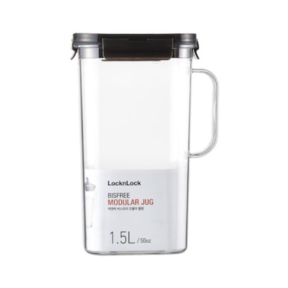 ชุดกล่องอาหารพร้อมเหยือก LOCKNLOCK BISFREE MODULAR สีดำ 3 ชิ้น