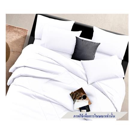 ชุดผ้าปูที่นอน 6 ฟุต 6 ชิ้น SANTAS COTTON USA SENSE WH_0