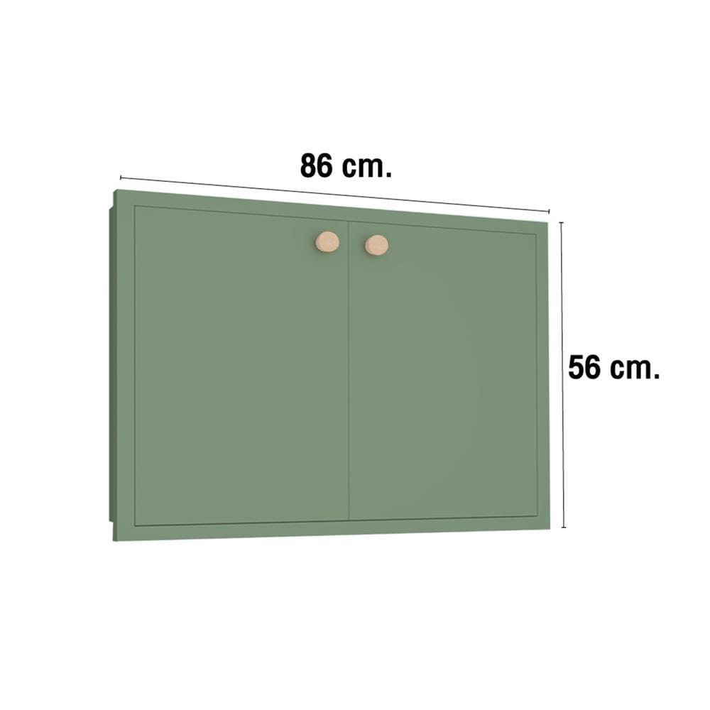 บานใต้เตา MJ DOT 86X56 ซม. สี MATCHA
