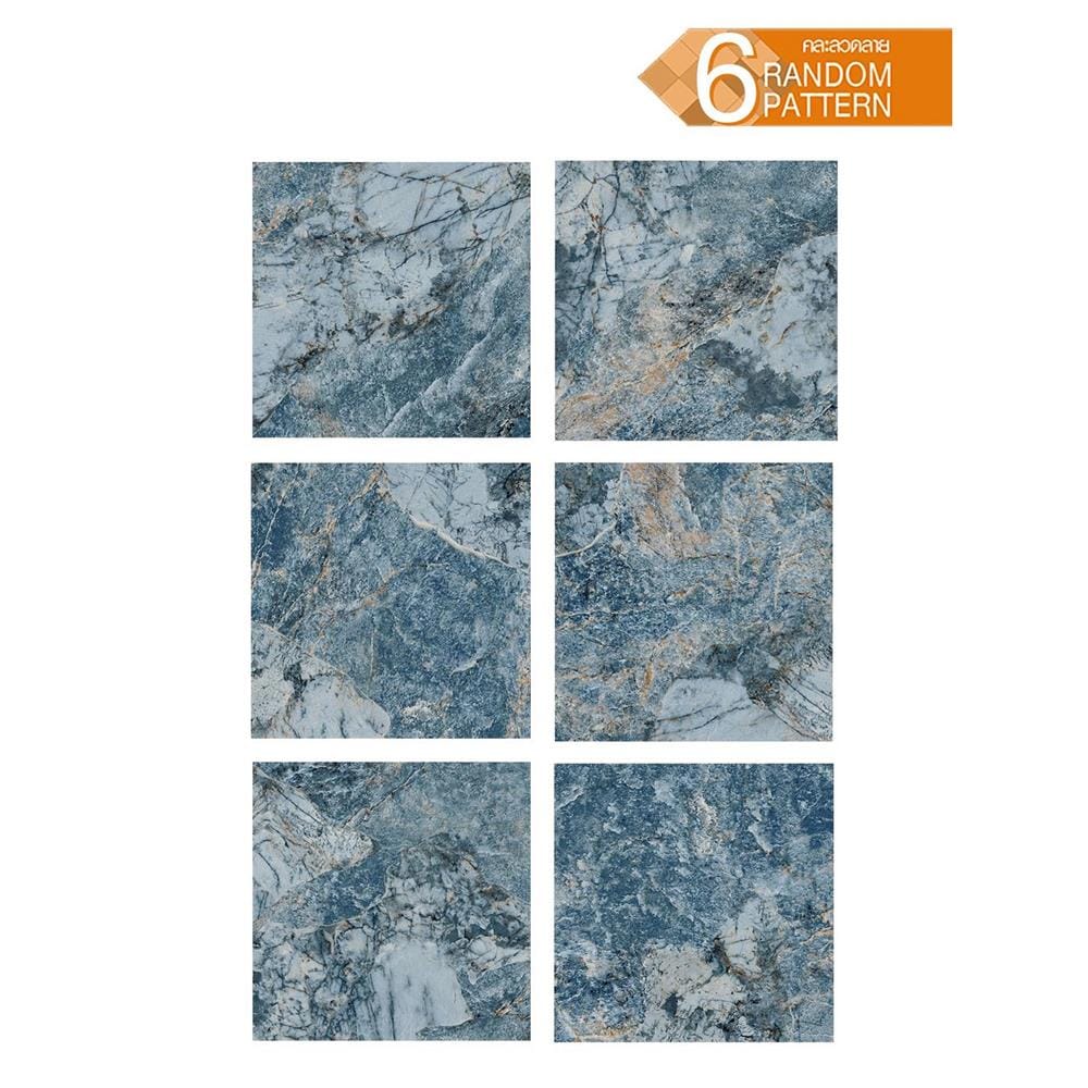 กระเบื้องพื้นพอร์ซเลน 60x60 ซม. TARA เวลด้า บลู A 1.44 ตร.ม.