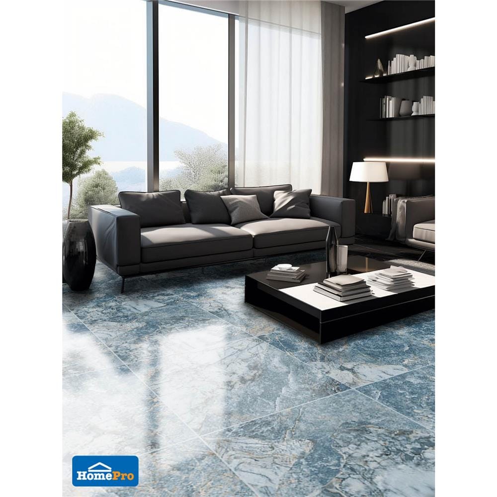กระเบื้องพื้นพอร์ซเลน 60x60 ซม. TARA เวลด้า บลู A 1.44 ตร.ม.