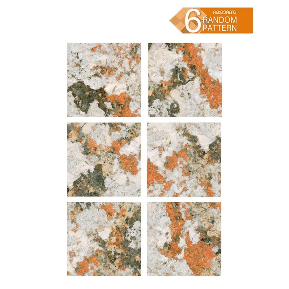 กระเบื้องพื้นพอร์ซเลน 60x60 ซม. TARA เจียน่า ออเร้นจ์ A 1.44 ตร.ม.