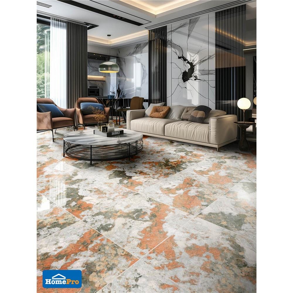 กระเบื้องพื้นพอร์ซเลน 60x60 ซม. TARA เจียน่า ออเร้นจ์ A 1.44 ตร.ม.