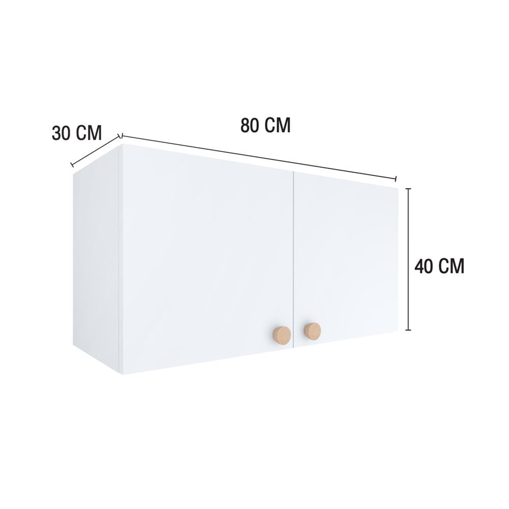ตู้แขวนคู่ MJ DOT 80x40 ซม. สี WHITE