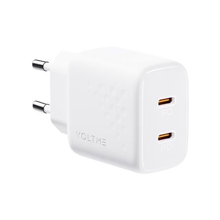 อะแดปเตอร์ TYPE C VOLTME REVO 20 DUO LITE CC V2020TH 20W สีขาว_0