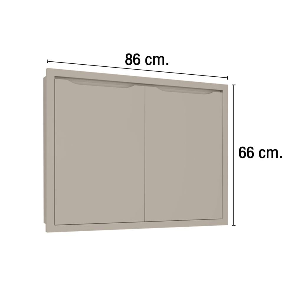 บานซิงค์คู่ MJ ECO 86x66 ซม. สี BEIGE