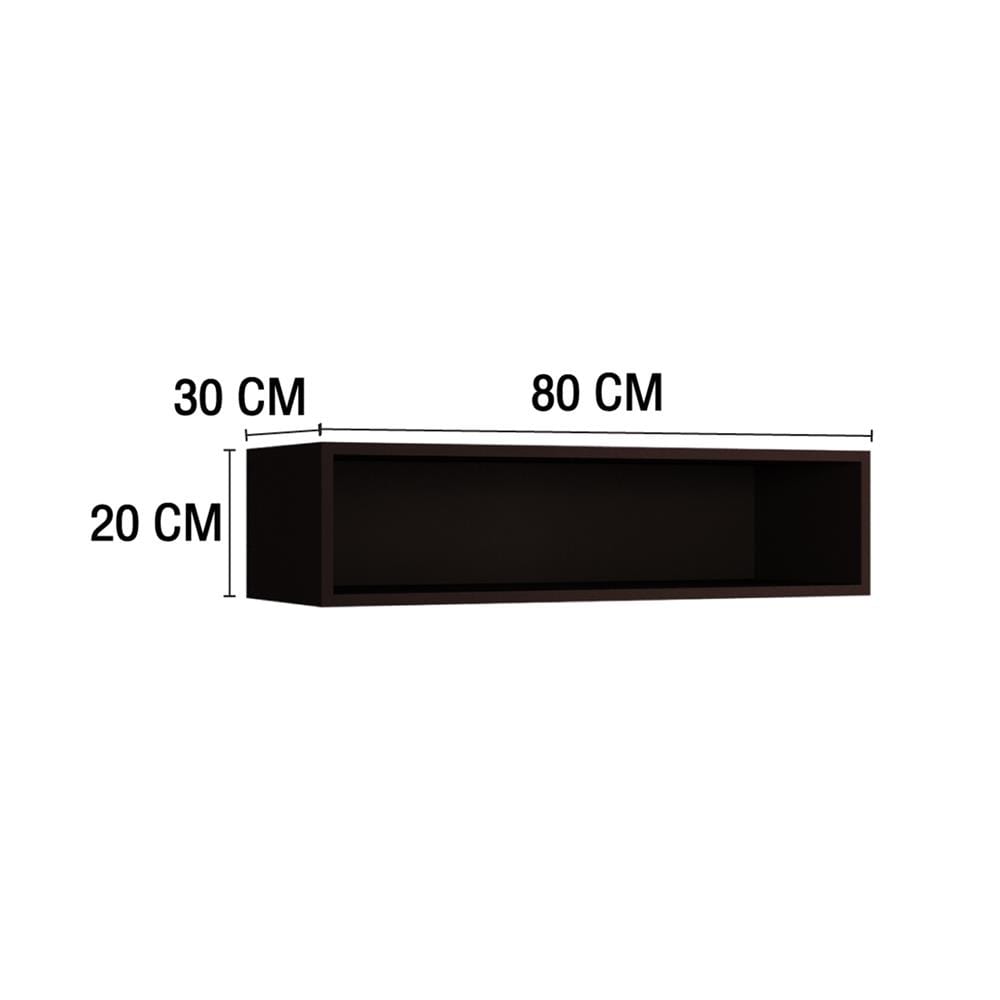 กล่องแขวนเสริม MJ ECO 80x20 ซม. สี DARK CHOCOLATE