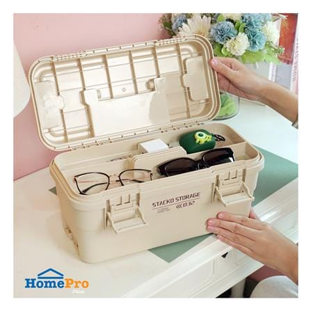 กล่องหูหิ้ว STACKO GLAM 2032 36.5X18X18 ซม. สีเบจ_7