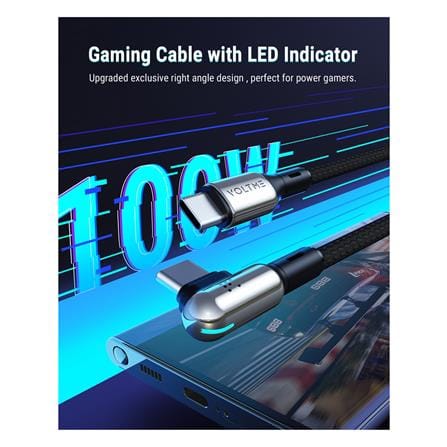 สายชาร์จ USB-C TO USB-C VOLTME POWERLINK STARK C2071 1.2 เมตร สีดำ_2