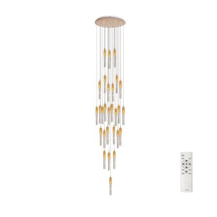 ไฟช่อ LED EVL CFC-11092 50 วัตต์ DAYLIGHT/COOL WHITE/WARM WHITE สีทอง/ใส 28 หัว_0