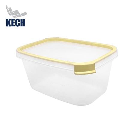 กล่องอาหารเหลี่ยม 1 ลิตร KECH NEAT สีเหลือง