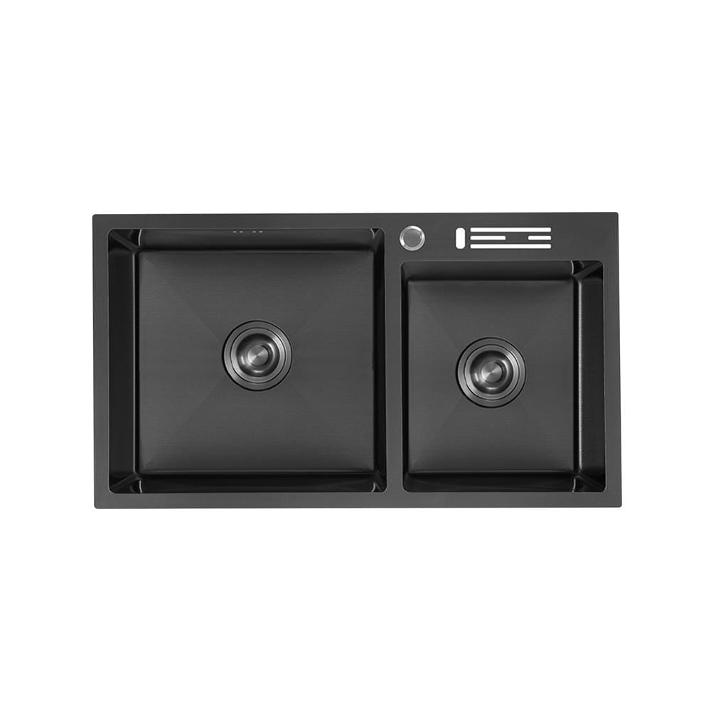 ซิงค์ฝัง 2 หลุม AXIA MIDNIGHT K8350 สีดำ