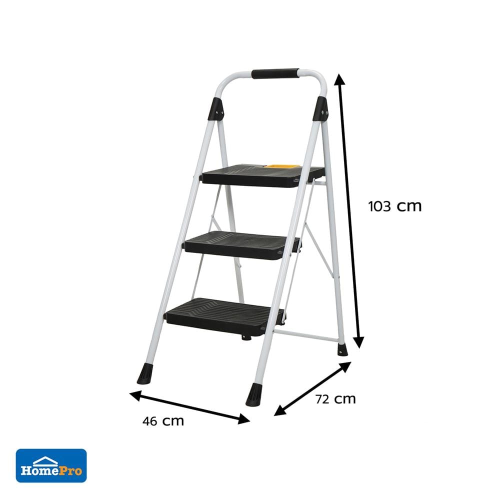 บันได STEP 3 ขั้น MATALL WK2226-3 สีขาว-ดำ