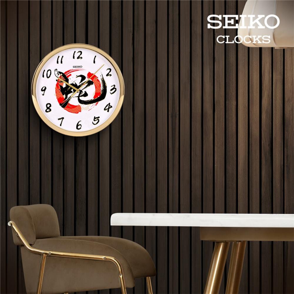 นาฬิกาแขวน SEIKO CLOCKS QXA940A 15.7 นิ้ว สีทอง