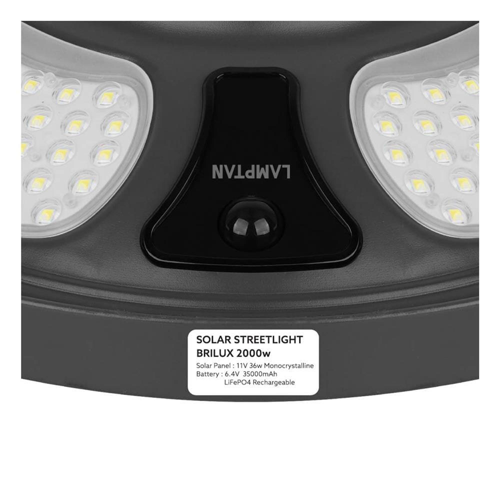 ไฟสนาม SOLAR LAMPTAN BRILUX-2 2000 วัตต์ DAYLIGHT สีดำ