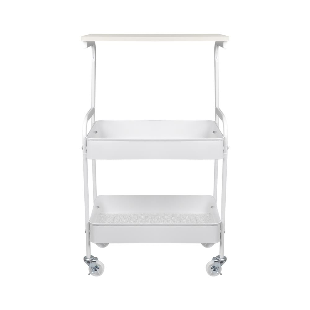 ชั้นวางของ 3 ชั้น มีล้อ STACKO TIMMIE 43.3X30X73.3 ซม. สีขาว