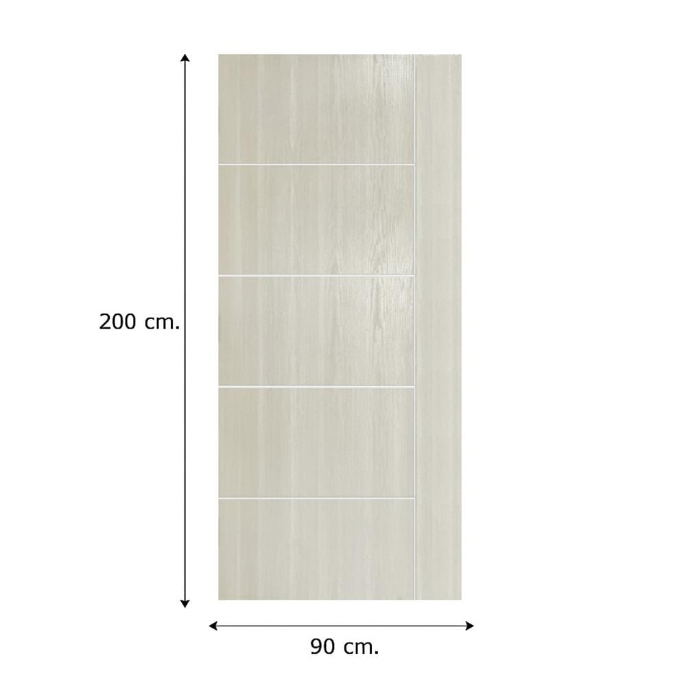 ประตูภายนอก UPVC ไม่เจาะลูกบิด MT OUP-002 90x200 ซม. สีขาว-โอ๊ค