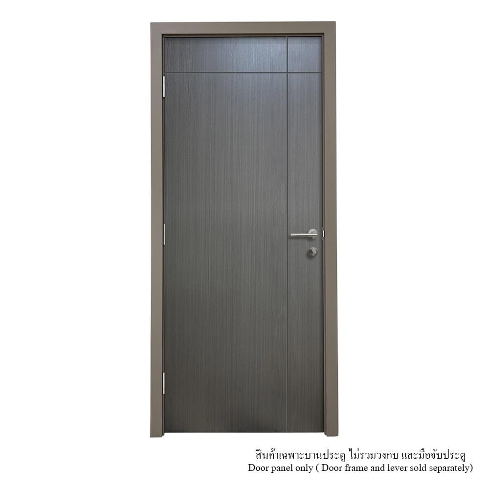 ประตูภายใน UPVC ไม่เจาะลูกบิด MT IUP-005D 80x200 ซม. สี DARK OAK