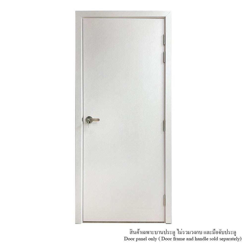 ประตูห้องน้ำ UPVC ไม่เจาะลูกบิด MT IUP-001 70x200 ซม. สีขาวเรียบ