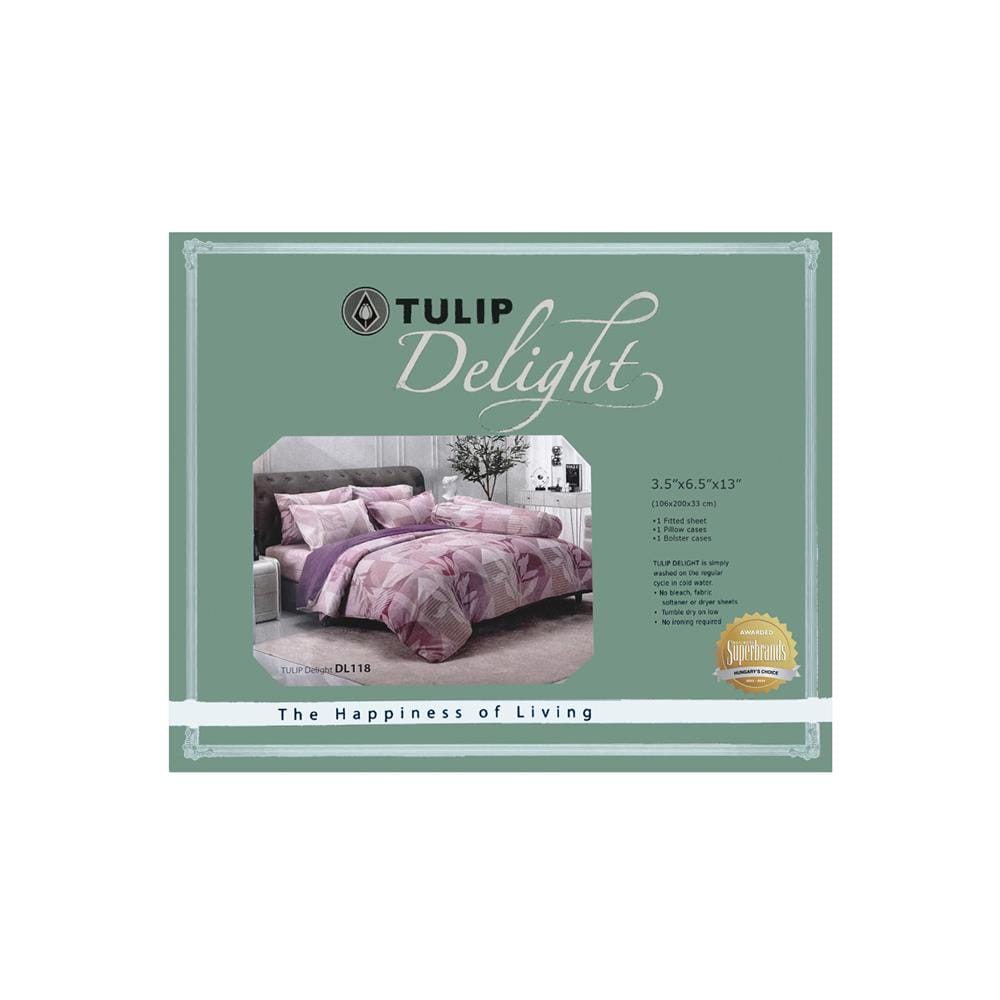 ชุดผ้าปูที่นอน 3.5 ฟุต 3 ชิ้น TULIP DELIGHT 60014-DL118