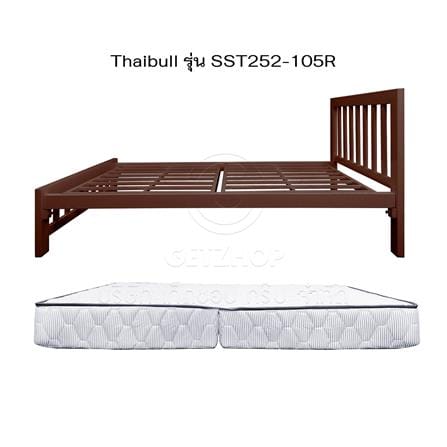 เตียงเหล็ก 3.5 ฟุต THAIBULL SST252-105R สีน้ำตาล_4