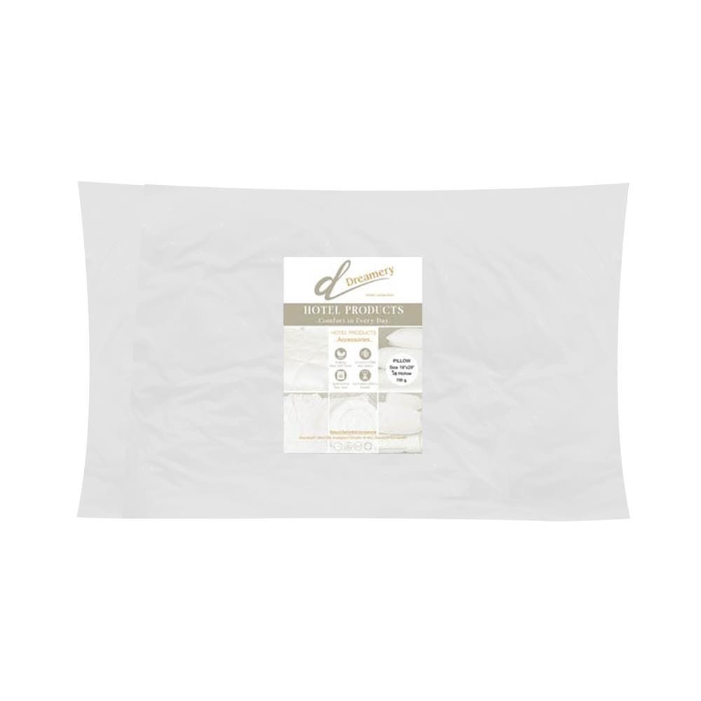 หมอนหนุน ใยสังเคราะห์ DREAMERY HOLLOFIL 700G. 19x29 นิ้ว สีขาว