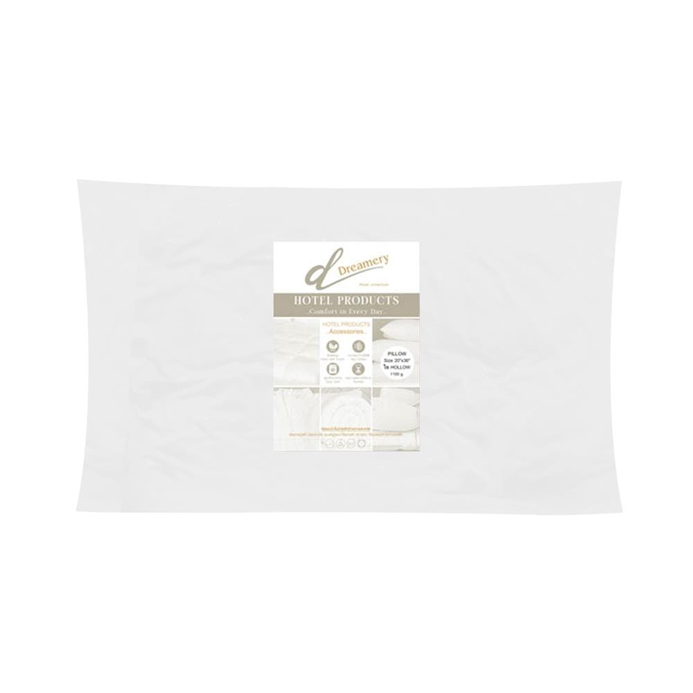 หมอนหนุน ใยสังเคราะห์ DREAMERY HOLLOFIL 1000G. 20x36 นิ้ว สีขาว