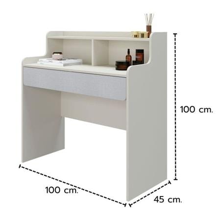 โต๊ะเครื่องแป้ง KONCEPT AIKO 19229387 100 ซม. สีครีม/ขาว_4