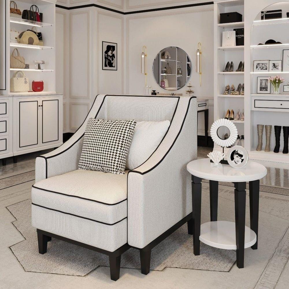 โต๊ะข้าง SB FURNITURE ETERNO 19223419 50 ซม. สีขาว