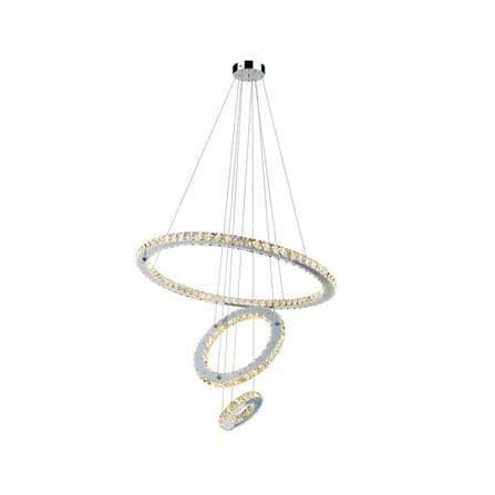 ไฟช่อ LED LUMAX 01-A0193 50 วัตต์ DAYLIGHT/COOL WHITE/WARM WHITE สีเงิน 3 หัว_0