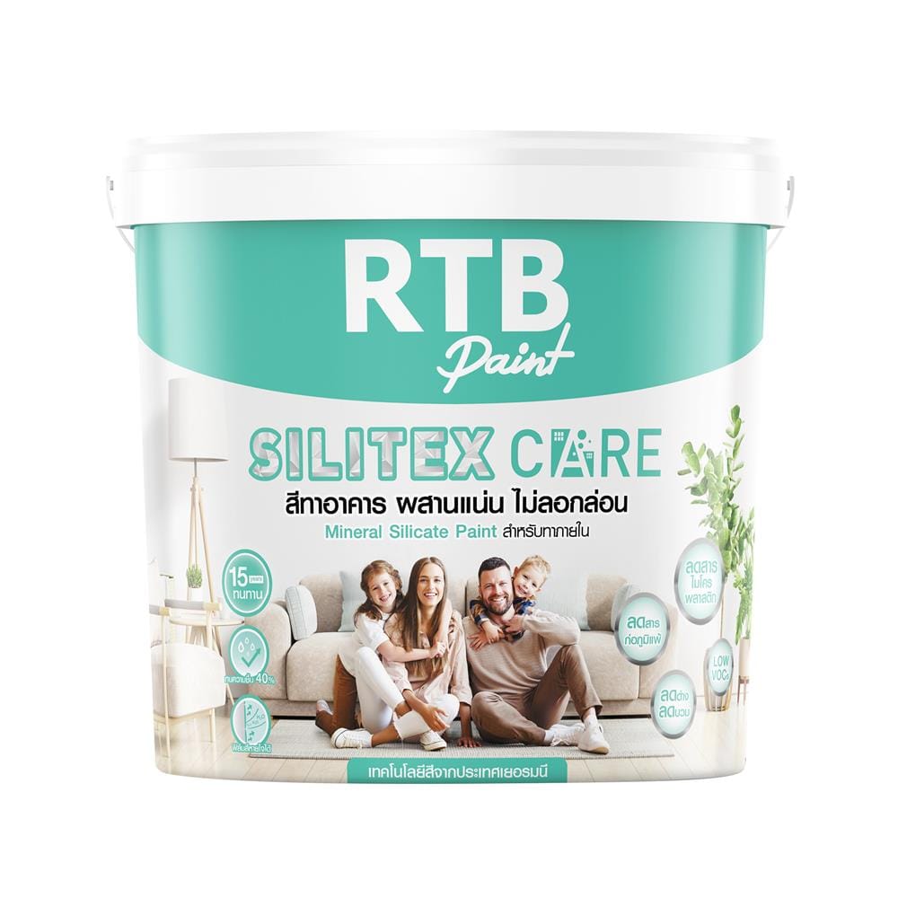 สีน้ำทาภายใน ชนิดกึ่งเงา RTB SILITEX CARE BASE C สีขาว 3.5 ลิตร