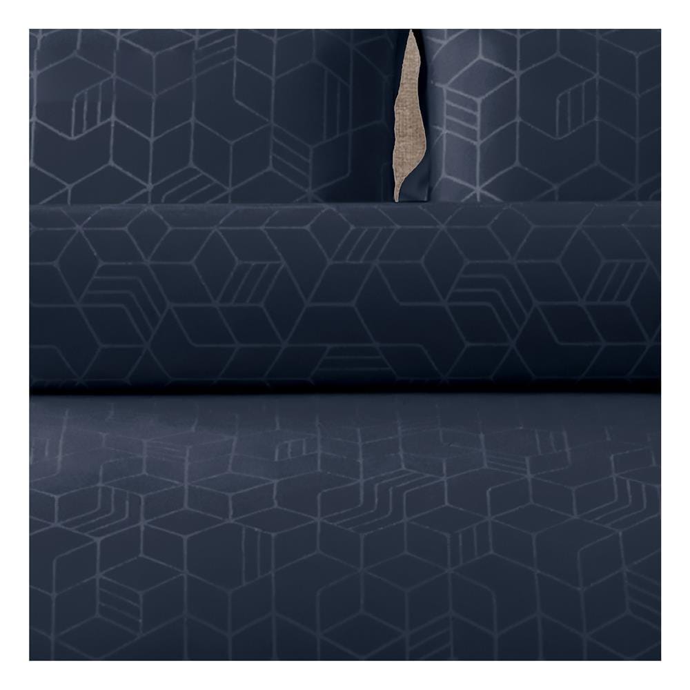 ชุดผ้าปูที่นอน 6 ฟุต (ชุด 3 ชิ้น) FROLINA LUXE SENSATION HEXA MAZE LSSF002