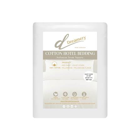 ปลอกผ้านวม DREAMERY CT SATEEN400TN 80X90 นิ้ว สีขาว_1